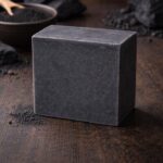 activated charcoal bar soap with shea butter & essential oils detoxifying lavender peppermint